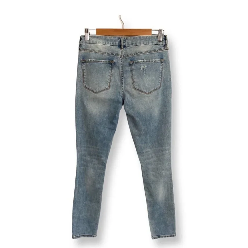 Dear John Mid Rise Belle Isle Skinny Jeans Womens Size 27 Distressed NWT